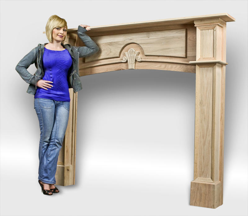 WishiHadThat Red Oak Fireplace Mantel Unfinished